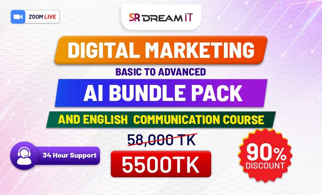 Digital Marketing Basic to Advanced, AI Bundle Pack and English Communication Course